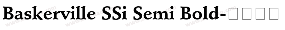 Baskerville SSi Semi Bold字体转换